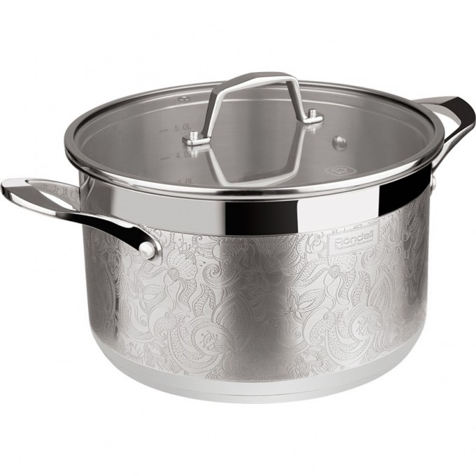 Кастрюля с крышкой RONDELL FANCY 24 см, 5,5 л RDS-398 Кастрюля с крышкой RONDELL FANCY 24 см, 5,5 л RDS-398