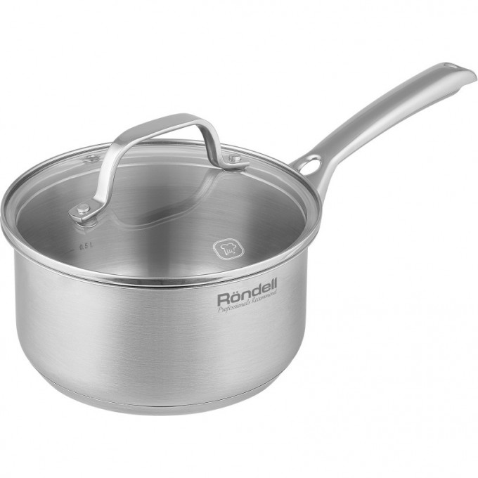 Ковш с крышкой RONDELL ASSET 14 см 0,9 л RDS-1704 Ковш с крышкой RONDELL ASSET 14 см 0,9 л RDS-1704