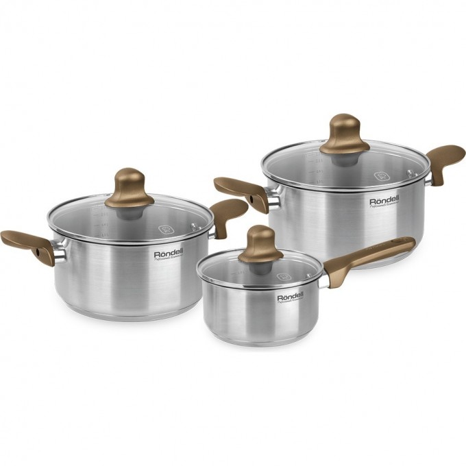 Набор посуды 6 предметов RONDELL IMPRESSIA BRONZE RDS-1286 Набор посуды 6 предметов RONDELL IMPRESSIA BRONZE RDS-1286